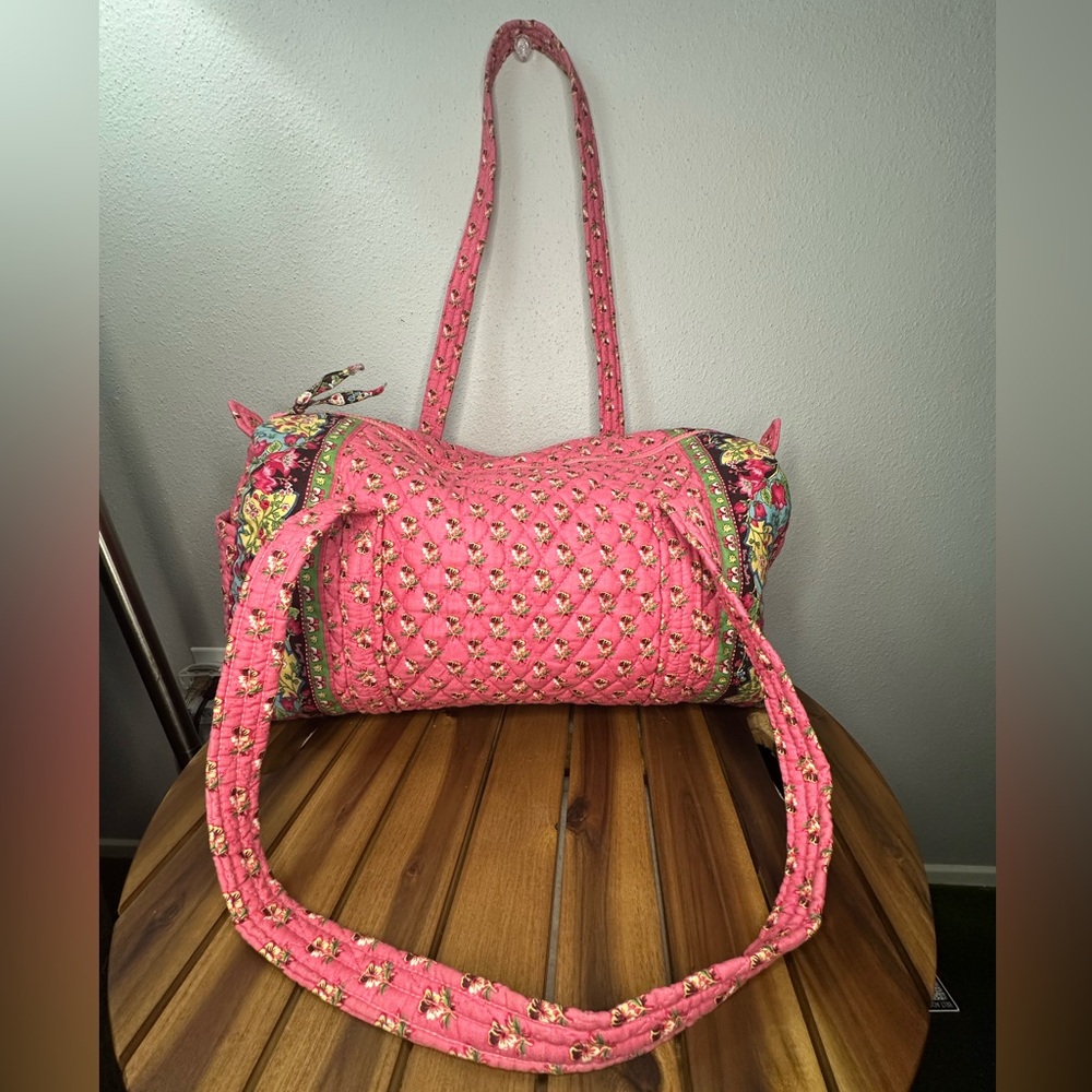 VERA BRADLEY |  PINK PANSY DUFFLE BAG